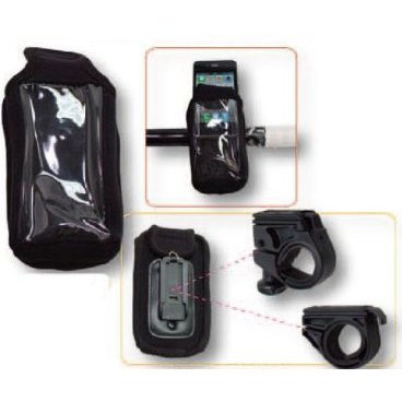 Чехол M-Wave для смартфона/iPhone (140*80 мм) крепление на руль черный, 6-141046