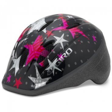 Детски велошлем Giro ME2 black/pink stars 48-52 см