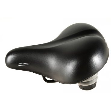 Фото Седло велосипедное Vinca sport, комфортное, технология “вакуумные седла”, 250х230мм, черное, VS 653 black