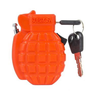 Фото Велосипедный замок Subrosa Combat тросовый, на ключ, 1,5 х 800 мм, оранжевый, 503-14000