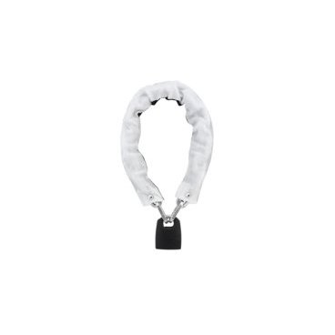 Фото Велосипедный замок Knog Straight Jacket Fatty цепь, U-lock, на ключ, тканевая-оболочка, Цвет White/Black, 16г, 11158