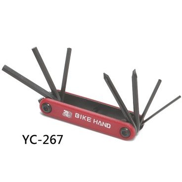 Фото Мультитул велосипедный BIKE HAND YC-267, шестигранники 2/3/4/5/6мм, отвёртки +/-, YC-267