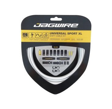 Тросы с оболочками JAGWIRE тормозные,Universal Sport Shift XL, комплект, белый, UCK601