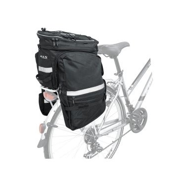 Фото Велосумка на багажник KELLYS EXPRESS, объем 30л, чёрная, молнии YKK, Rear Pannier Bag KLS