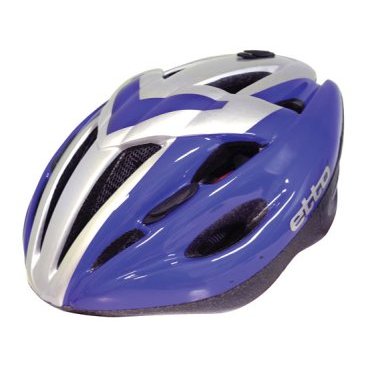 Велошлем Etto THUNDERSTORM, цвет синий/серебристый, S/M(54- 57см), 331123