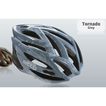 Велошлем Etto Tornado, цвет серый Grey, L/XL(57- 60см), 344210