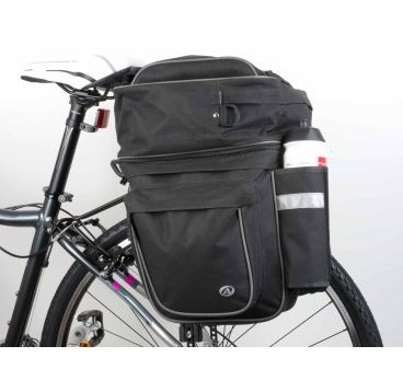 Сумка-штаны велосипедная AUTHOR CarryMore,  для багажник, 3 в 1, объем 40 л,  черная, 8-15000010