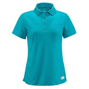 Фото Велофутболка VAUDE Wo Marwick Polo Shirt 784, cyan, голубой, 34, женская, 4584