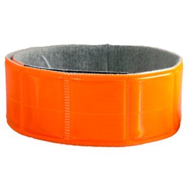 Светоотражающий браслет на липучке Vinca Sport, 50*230мм, материал:полиэстер, оранжевый, SA 1 Orange