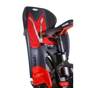 Фото Детское велокресло DIEFF, на подседельную трубу, серое с красным, до 22кг, VS 11500 G/R COMFORT frame