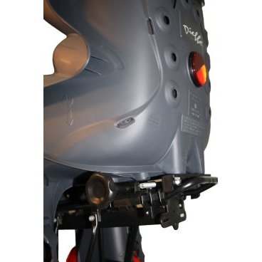 Детское велокресло DIEFFE, на багажник, cерое с красным, до 22 кг, VS 11600 G/R COMFORT carrier