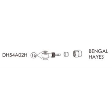 Фото Фиттинги и переходники BENGAL для гидролиний BENGAL, HAYES в блистере, DH54A02H