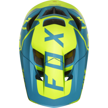 Козырек к шлему Fox Proframe Moth Visor Teal, сине-желтый, пластик, 20305-176-OS