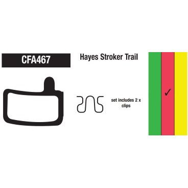 Тормозные колодки EBC Hayes Stroker Trail, красный, CFA467R