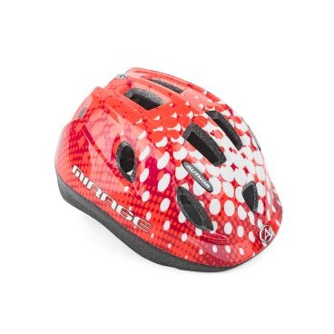 Шлем детский AUTHOR Mirage 168, светодиодный фонарь, 12 отверстий, красный, 48-54см, 8-9089983