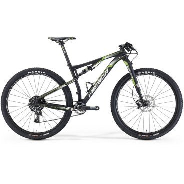 Двухподвесный велосипед Merida Ninety-Six 9.Team,колесо:29", рама:M/18" Carbon, черно-зеленый, 2016