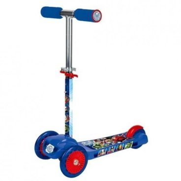Самокат Toymart 3-ех колёсный, Мстители, синий, кикборд, до 20 кг, ST-PL004-AVG/183278