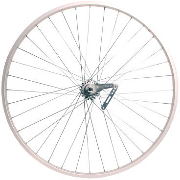 Колесо велосипедное VELOOLIMP, 28", заднее, обод одинарный, алюминий, серебристый, втулка тормозная, ZVK00024