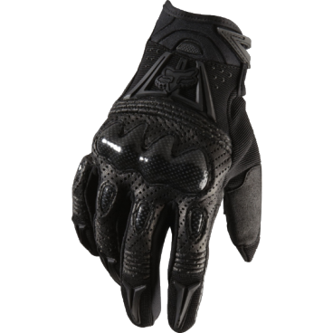 Фото Велоперчатки Fox Bomber Glove, черные, черный логотип, 2018, 03009-021-L