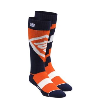 Фото Носки 100% Torque Comfort Moto Socks, оранжевый, 2018, 24007-006-18