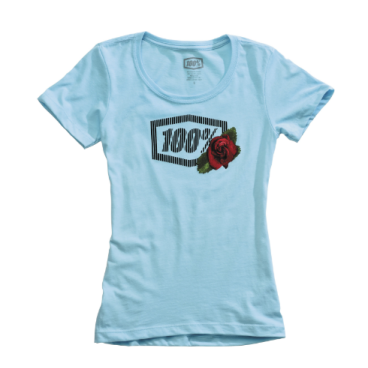 Футболка женская 100% Rose Women Tee-Shirt, синий, 2018, 28005-148-11