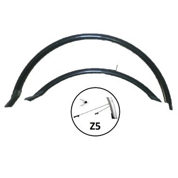 Крылья велосипедные комплект, Vinca Sport, 28, ширина 50мм, удлиненные, черный, HN 12-1 (28") black