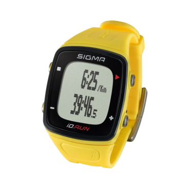 Фото Часы спортивные SIGMA SPORT iD.RUN: скорость и расстояние (на основе GPS), желтые, 24810