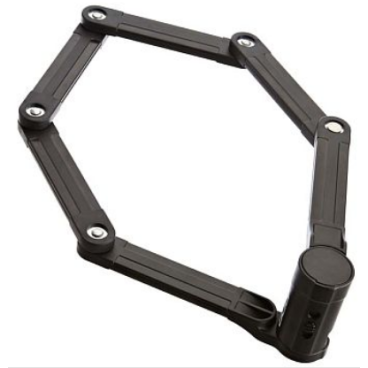 Фото Велосипедный замок BBB Folding lock PowerFold сегментный, на ключ, 700 мм, черный, BBL-71