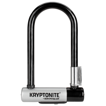 Велосипедный замок Kryptonite KRYPTOLOK  MINI-7 + BRKT U-lock, на ключ, серый, 720018001980