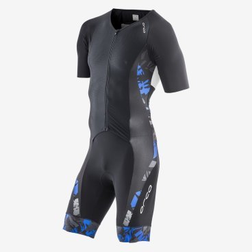 Комбинезон для триатлона Orca 226 Kompress Aero Short Sleeve Race Suit, черный/синий, 2018, HVDD