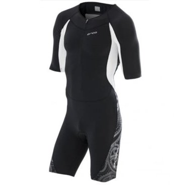 Комбинезон для триатлона Orca 226 Short Sleeve Race suit 2016, черный/белый, FVDD