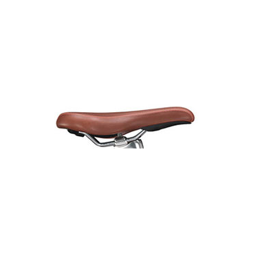 Фото Седло велосипедное VELO, комфорт, основа D2, эластомер, 271х213 мм, коричневое, 6-191359