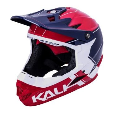 Фото Шлем велосипедный KALI Full Face DOWNHILL/BMX ZOKA Gls, красно-белый 2019, 02-619333