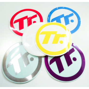 Наклейка с велобрендом Transition "Tr.", D85 мм, purple (пурпурный), УТ000118933