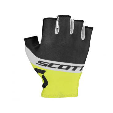 Фото Велоперчатки Scott RC Team SF Glove, короткие пальцы, black/sulphur yellow, 2016, 241688-5024