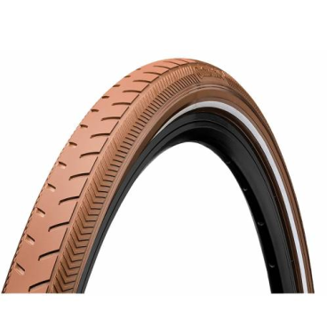 Фото Покрышка велосипедная Continental ClassicRIDE, 28"x1.6", отражающая полоса, коричневная, 101093