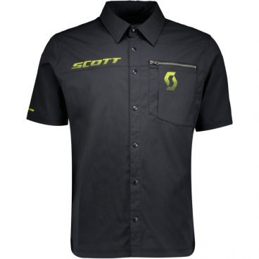 Фото Рубашка SCOTT Factory Team, короткий рукав, black/sulphur yellow (черный/желтый), 2019, 250421-5024