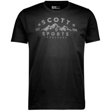 Футболка SCOTT 50 Casua,l короткий рукав, черный, 2017, 251793-0001