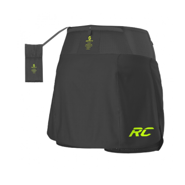 Шорты-юбка велосипедные женские SCOTT RC Run black/yellow, 2019, 270178-1040