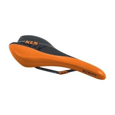 Седло велосипедное KLS STYX, спортивное, ENDURO, 277х162 мм, оранжевое