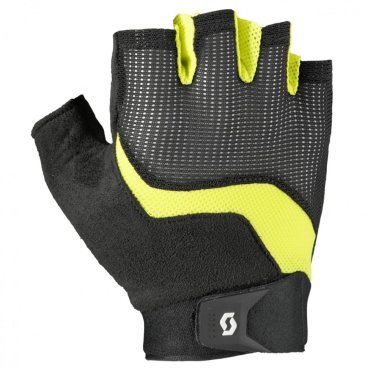 Фото Велоперчатки SCOTT Essential SF Glove, black/sulphur yellow, 2018, 241691-5024