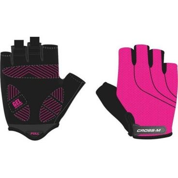 Велоперчатки Cross-m, розовый/черный, 1064-L