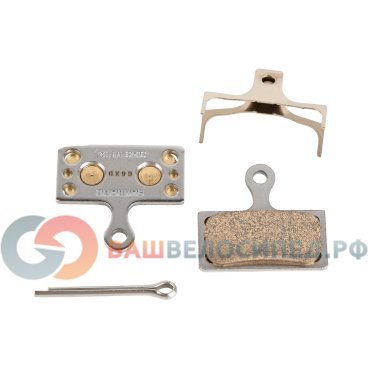 Тормозные колодки Shimano G04S, состав металл, с пружинкой и шплинтом, Y8MY98010