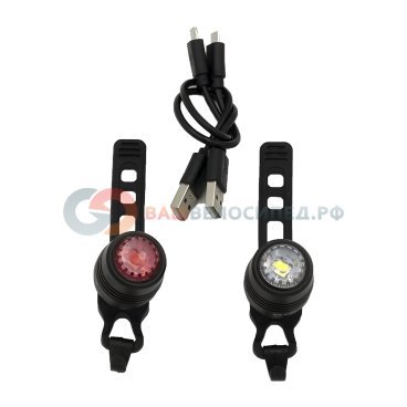 Фото Фонарь задний SANGUAN, 1 светодиод, 4режима, встроенный Li аккум, USB, черный, SG-Ruby-USB SG016