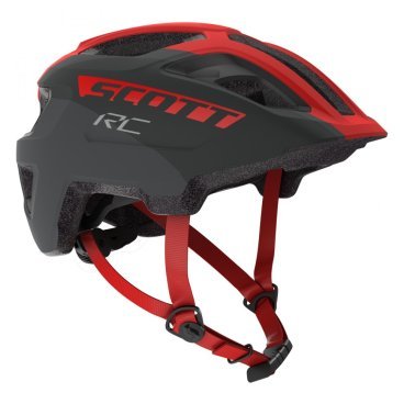Шлем велосипедный подростковый Scott Spunto Junior (CE), серо-красный 2020, 275232-6161