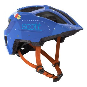 Фото Шлем велосипедный детский Scott Spunto Kid (CE), сине-оранжевый 2020