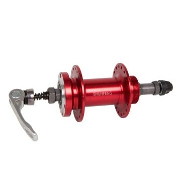 Фото Втулка велосипедная SHUNFENG, задняя, под диск, под трещотку, на эксцентрике, 36 Н, красная, SF-A210R red
