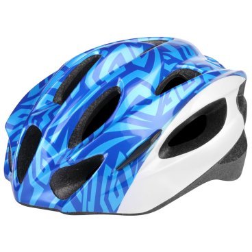 Фото Шлем велосипедный Stels MV-16, бело-синий, LU089024