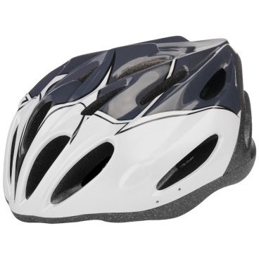 Шлем велосипедный Stels MV-20, бело-черный, LU088824