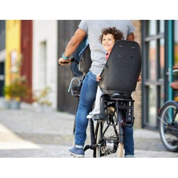 Детское велокресло Urban iki, на подседельную трубу, черный/коричневый, до 22 кг, 213976_URBANIKI
